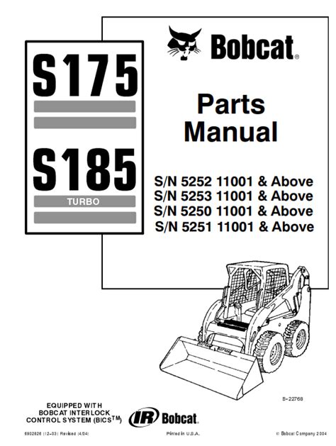 2004 kubota bobcat s175 skid steer loader diesel|bobcat s175 manual.